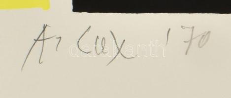 Lux Antal (1935-): Apácák, 1970. Szitanyomat, papír. Jelzett és datált (A Lux 70). 51x40 cm. Magyaro...