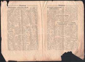 1944 A Függetlenség c. nemzetiszocialista lap 3. száma, repülőgépen ledobott röpújság a megszállt ma...