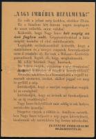 1956 Nagy Imrében a bizalmunk! röplap a forradalom első napjaiból, amikor Nagy Imre rádióbeszéde kiábrándulást keltett a forradalmárokban