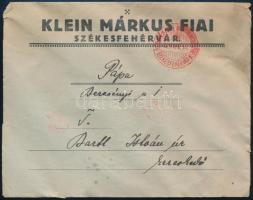 1929 Klein Márkus Fiai, Székesfehérvár díjjegyes céges boríték