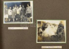 1927-1930 Családi fotóalbum kirándulás fotókkal, nagyrészt osztrák, és magyar helyszínekkel. Az oszt...