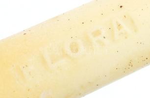 cca 1940 FLORA sztearin gyertya, Hutter és Lever R.T., jelzett: anyagába "F L O R A" márka...