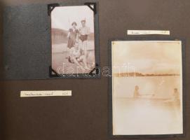 1927-1930 Családi fotóalbum közte nyaralós, pihenős képekkel, Rákosliget, Vác, Visegrád, Székesfehér...