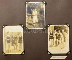 1927-1930 Családi fotóalbum közte nyaralós, pihenős képekkel, Rákosliget, Vác, Visegrád, Székesfehér...