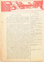 1987 A Hírmondó c. szamizdat kiadvány 1987. március júliusi száma, az első kettő és az utolsó lap leszakadt, 120 p.