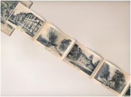 1911 Szliács, Sliac; Gyógyfürdő és környéke. Kemény hátú leporellolap 12 képpel / spa and its surron...