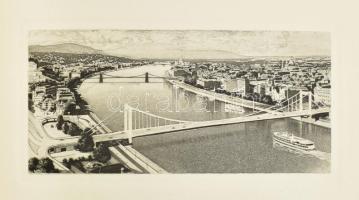 Klf. alkotók (Vertel József, Nagy Zoltán, Gönczi Béla): Budapesti látképek, részletek, össz. 10 db g...