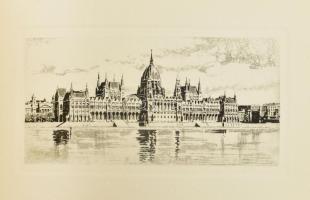 Klf. alkotók (Vertel József, Nagy Zoltán, Gönczi Béla): Budapesti látképek, részletek, össz. 10 db g...