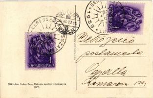 Med je jedinou potravinou / A Méz általános gyógyszer - szlovák egészségügyi propaganda képeslap / H...