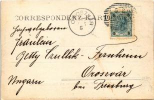 1903 Wien, Vienna, Bécs; Ballon-Verfolgung durch Motorcyclisten mit Kriegs-Disposition. R. Lechner