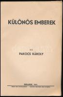 Pakocs Károly: Különös emberek. Bp., 1941., Szentföldi Ferencrendi Zárda. Kiadói papírkötés, szakadt...