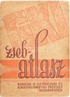 cca 1950 A GKI zsebatlasza. Terv., rajz. és kiadja a Geodéziai és Kartográfiai Intézet. Bp., Offset-ny., 32 p. Kiadói tűzött papírkötés, a borító kissé sérült, foltos.