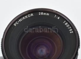 Nikon PC-Nikkor Shift F/4 28mm 72N, széles látószögű objektív, kopásnyomokkal