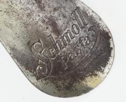 Schmoll pasta reklámos cipőkanál, jelzett, kopott, h: 12 cm
