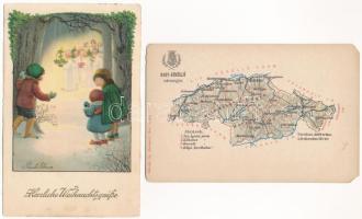 37 db régi sérült képeslap, több litho, több szignós, sok Studdy Bonzó és régi külföldi színészfotó,...