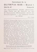 1936 Gyűjtőképek a Berlini Olimpiáról 1-87-ig sorszámozva, 17x12 és 12x8 cm