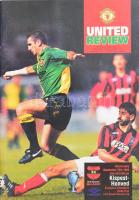 1993 United Review, The Official Programme of Manchester United FC, Vol. 55, No 6. Manchester United - Kispest-Honvéd UEFA mérkőzés programfüzet, angol nyelven, 48 p.