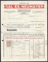 1940 Bp. Gál és Neumayer papírnagykereskedés fejléces számlája