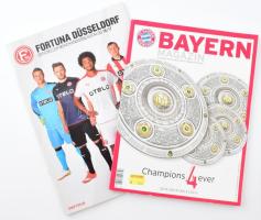 2016 FC Bayern München magazin + Fortuna Düsseldorf futball mez és kiegészítő katalógus, német nyelven