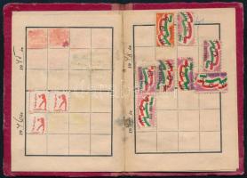 Fried Emil (1889-1980) színész, némafilm sztár Szociáldemokrata párt tagsági könyve aláírásával