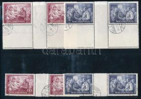 1952 Rákosi ívközéprészes sor + ívközéprészes üres mezős sor