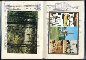 1988 Pilisi Parkerdő túranapló XIII. Kerület Természetbarát Szövetség, leírással és bejegyzésekkel