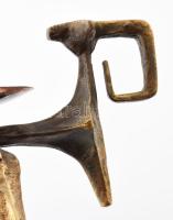 Szabó Gyula (1907 - 1972): Kosfejes gyertyatartó. Jelzés nélkül, kopással, 21x10x9,5 cm