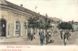 Zilah main square with the shop of József Terge