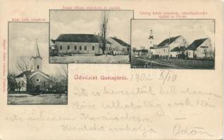 Gátalja with Rom. Cath. and Ev. church, savings bank and school (EK)