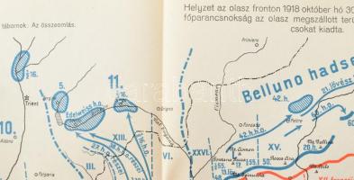 23 db I. világháborús csata térkép Rubint Dezső tábornok: Az összeomlás 1918.Bp., 1922, Globus. c kö...