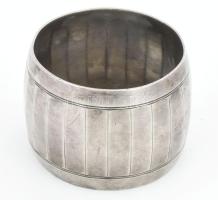 Ezüst (Ag) szalvétagyűrű, jelzett, kis kopással, nettó: 39,5 g