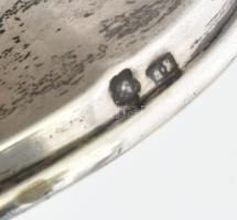 Ezüst (Ag) sószóró, jelzett, m: 13,5 cm, kopással, nettó: 103,5 g