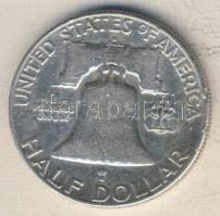 USA 1950. 1/2$ Ag "Franklin" T:3 ph