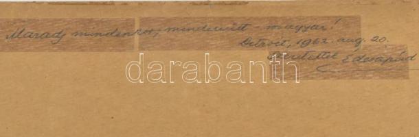 1962 Hefty Frigyes András m. kir. honvéd repülő hadnagy, Hefty Frigyes fiának vitézi rendi emléklapj...