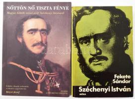 &quot;Nőttön nő tiszta fénye.&quot; Magyar költők versei Széchenyi Istvánról. Gyűjtötte, vál., szerk., az utószót és a jegyzeteket írta: Bényei József. hn., én., Széchenyi Társaság. Kiadói papírkötés. Kereskedelmi forgalomba nem került. + Fekete Sándor: Széchenyi István. Bp., 1968, Móra. Kiadói kartonált papírkötés.