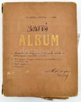 cca 1912-60 Hefty Frigyes (1894-1965) I. világháborús katonai repülő pilóta sajtó albuma, saját kezű...