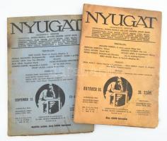 1923 A Nyugat 17-18, és 20. számai