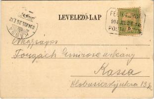 1904 Félixfürdő, Baile Felix; vízesés. Láng József kiadása / waterfall + "POSTAI ÜGYN."