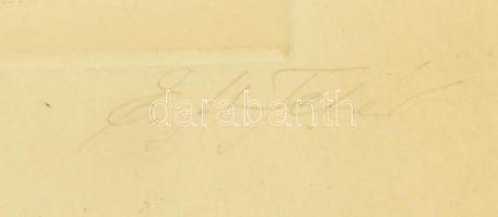 E. H. Fehér (?) jelzéssel: Müncheni városháza égése, hidegtű, papír, számozott (18/50), 32x24,5 cm