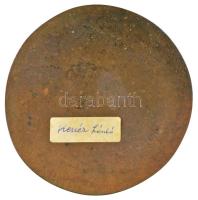 Kenéz László (1942-2019) ~1970-1980. "Vágyakozás" egyoldalas bronz emlékplakett (98mm) T:U...