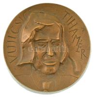 Ligeti Erika (1934-2004) DN " Vujicsics Tihamér / Az árgyélus kis madár emlékére" bronz em...