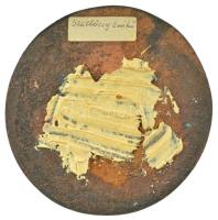 Szöllőssy Enikő (1939-) DN "Eljövetel" egyoldalas bronz plakett (108mm) T:AU a hátoldalán ...