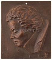 Pongrácz Szigfrid (1872-1929) (?) DN "Beethoven" egyoldalas öntött bronz plakett (145x127mm) T:AU a tetején lyuk a falra akasztáshoz