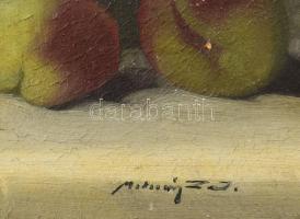 Molnár Z. János (1880-1960): Csendélet. Olaj, karton, jelezve jobbra lent. Apró felületi sérüléssel....