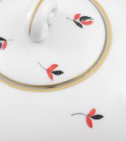 Herendi porcelán mokkás kanna. Kézzel festett, jelzett, hibátlan 24x14 cm