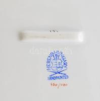 Herendi Viktória mintás plasztikus tálca. Kézzel festett, jelzett, hibátlan 28x14