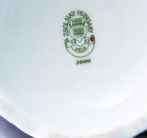 Zsolnay Pompadur mintás váza. Kézzel festett, jelzett, hibátlan 18 cm