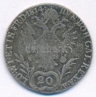 1814E 20kr Ag "I. Ferenc" Gyulafehérvár T:F patina
Hungary 1814E 20 Kreuzer Ag "Fran...