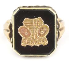 Várkonyi László, Weisz (1909-1972) világbajnok asztaliteniszező, edző 14 karátos arany (Au) emlékgyű...