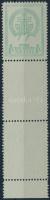 1938 Soproni tábori küldöncjárat I. kiadás 4f ívszéli hármascsík, egy érték gépszínátnyomattal, rendkívüli ritkaság! (45.000+++) / Sopron courier post stamp I. issue 4f margin stripe of 3, 1 stamp with machine offset, very RARE!